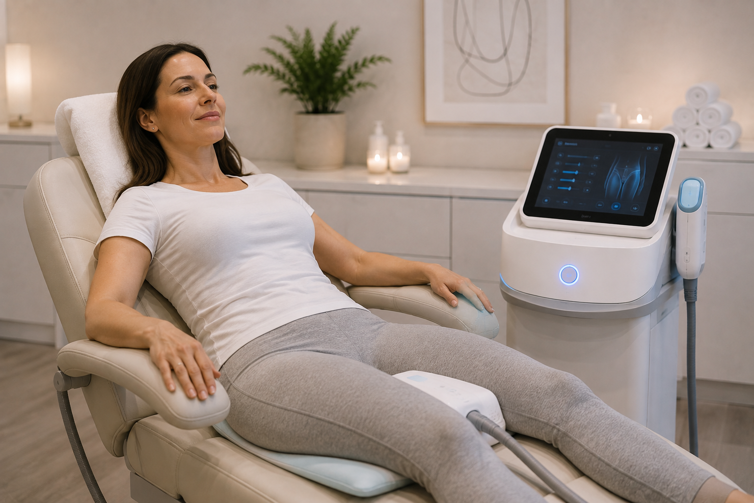 Pelvic floor strengthening treatment - non-invasive incontinence support using electromagnetic therapy
